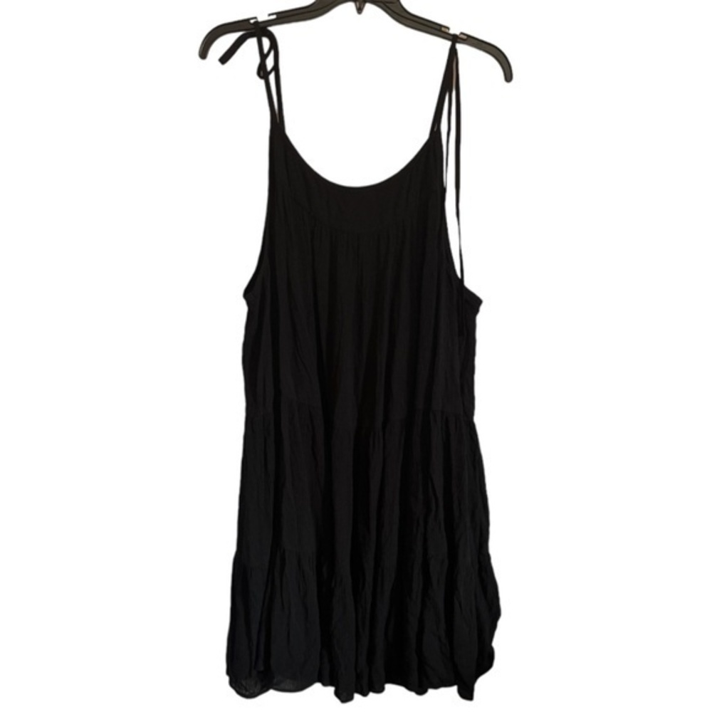 PENN Penningtons Womens Black Sundress Midi Spaghetti Strap Crepe Size 5X - Picture 1 of 9